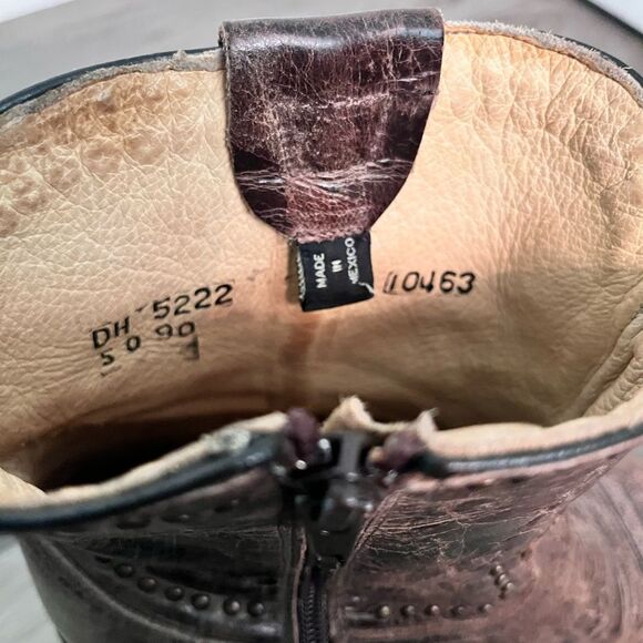 Sonora Double H Women's Boots Brown Western Leather Ankle Boots Size 9 - Picture 7 of 7